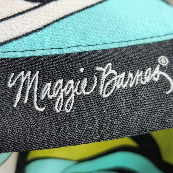 Maggie Barnes Multicolored On/Off Shoulder Button Accent Short Sleeve Tunic 2X - Picture 7 of 9